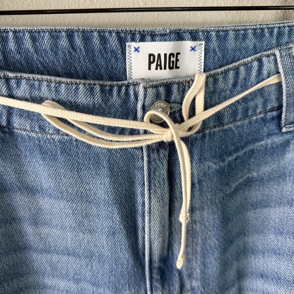 PAIGE Zoey Tie Waist Wide Leg Jeans Alaya Denim Boho Casual Women’s Size 32 - Picture 9 of 16